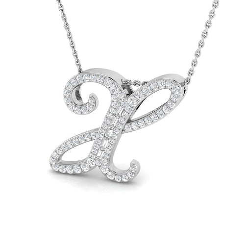 Initials Diamond Ring 0.49ct – SP5504-X – 18k White Gold