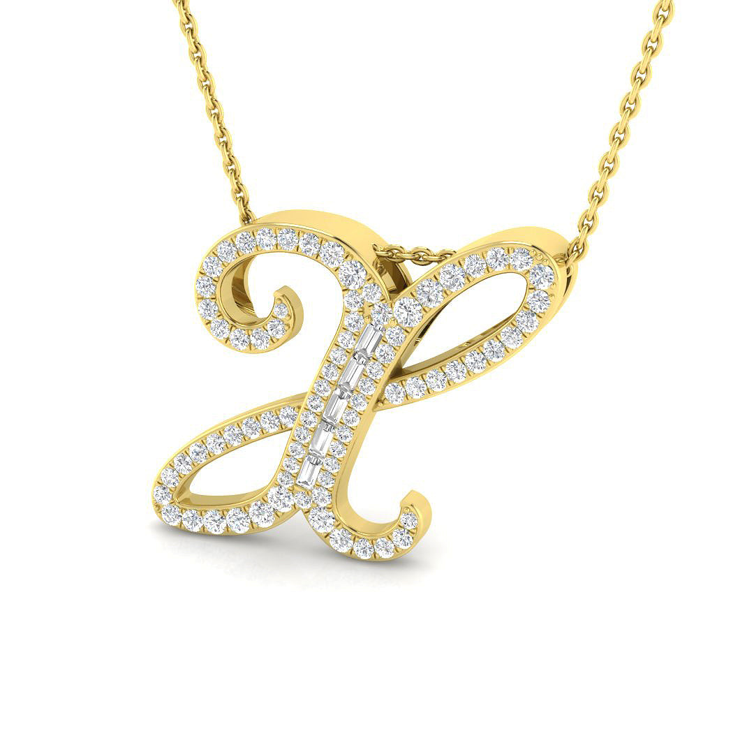 Initials Diamond Ring 0.49ct – SP5504-X – 18k Yellow Gold