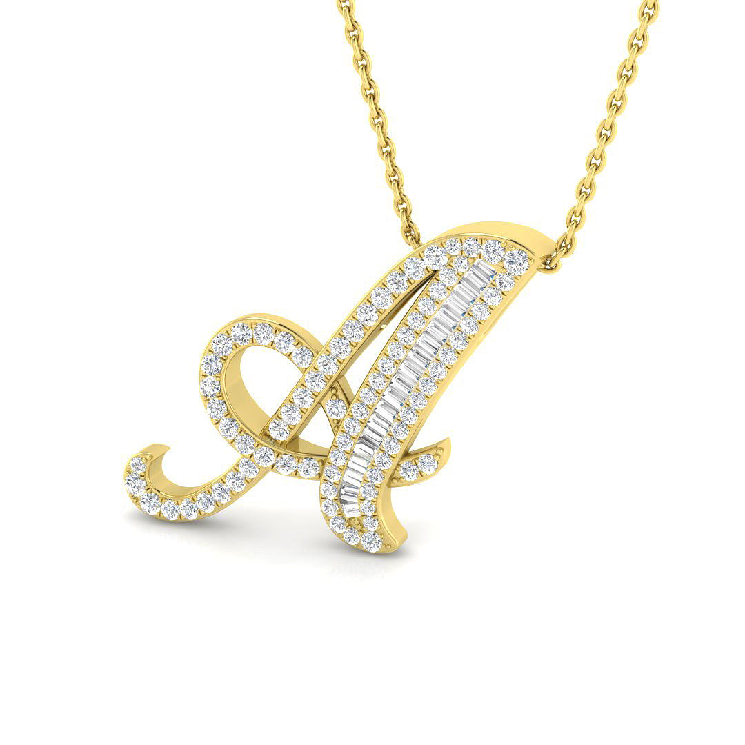 Initials Diamond Ring 0.4ct – SP5543-A – 18k Yellow Gold