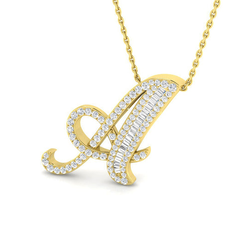 Initials Diamond Ring 0.4ct – SP5543-A – 18k Yellow Gold