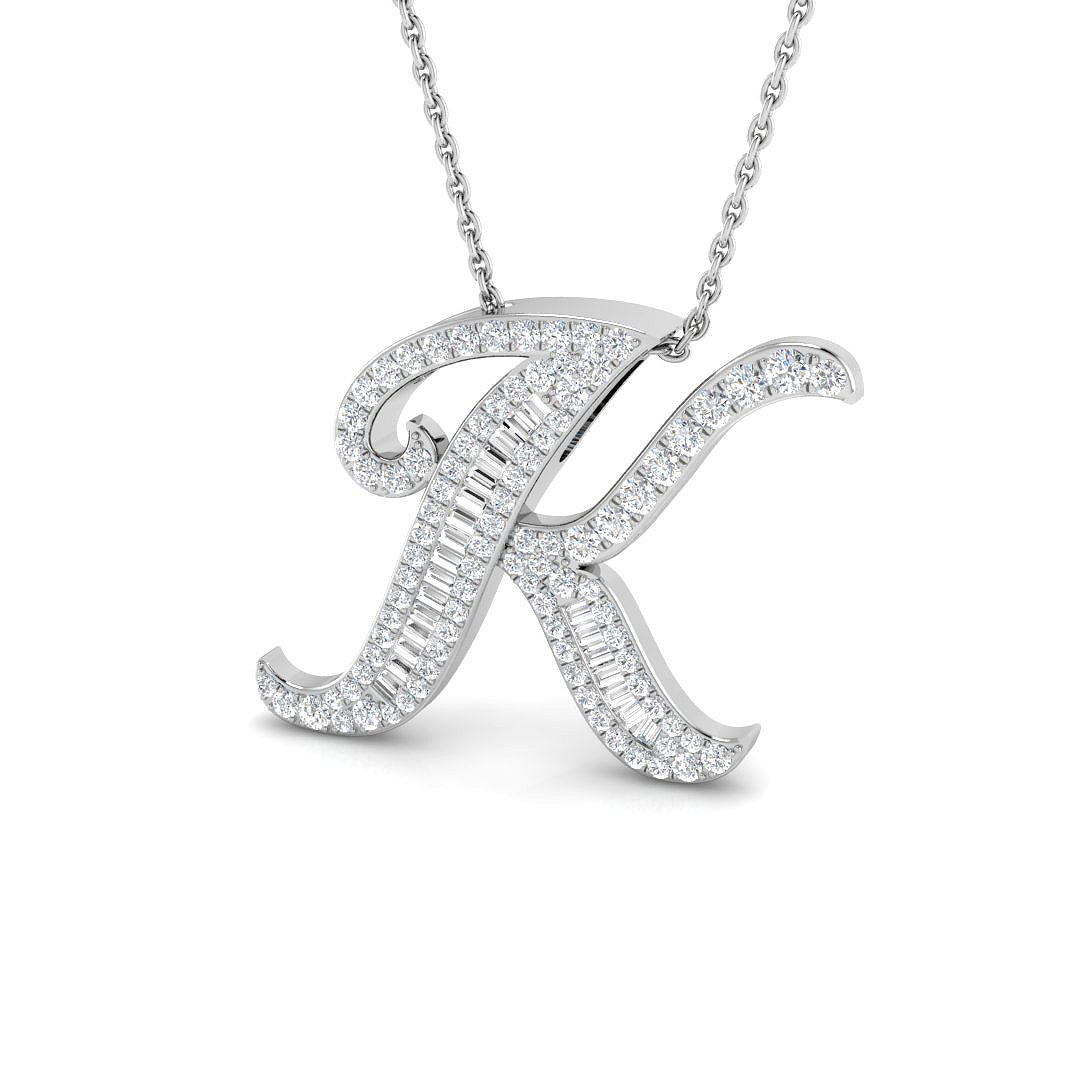 Initials Diamond Ring 0.5ct – SP5543-K – 18k White Gold