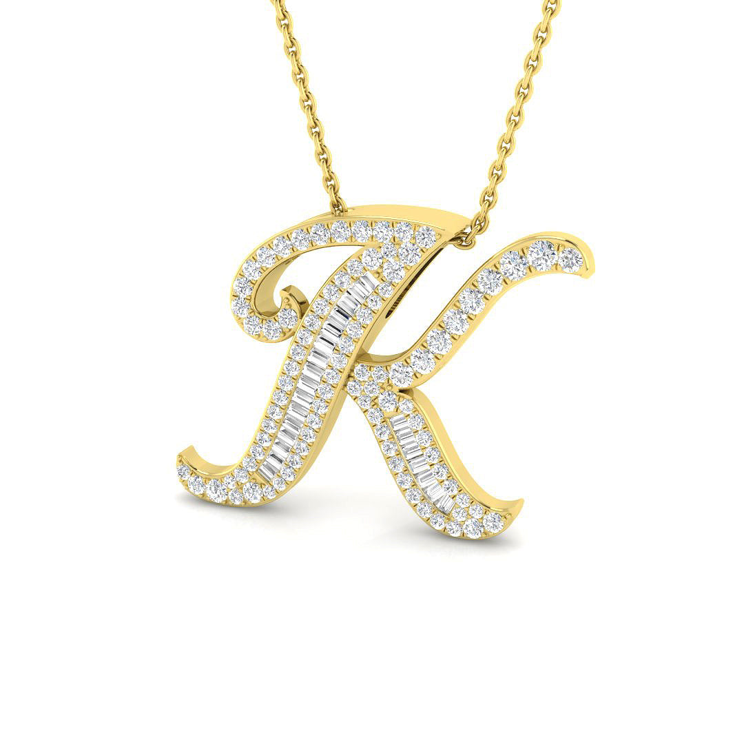 Initials Diamond Ring 0.5ct – SP5543-K – 18k Yellow Gold