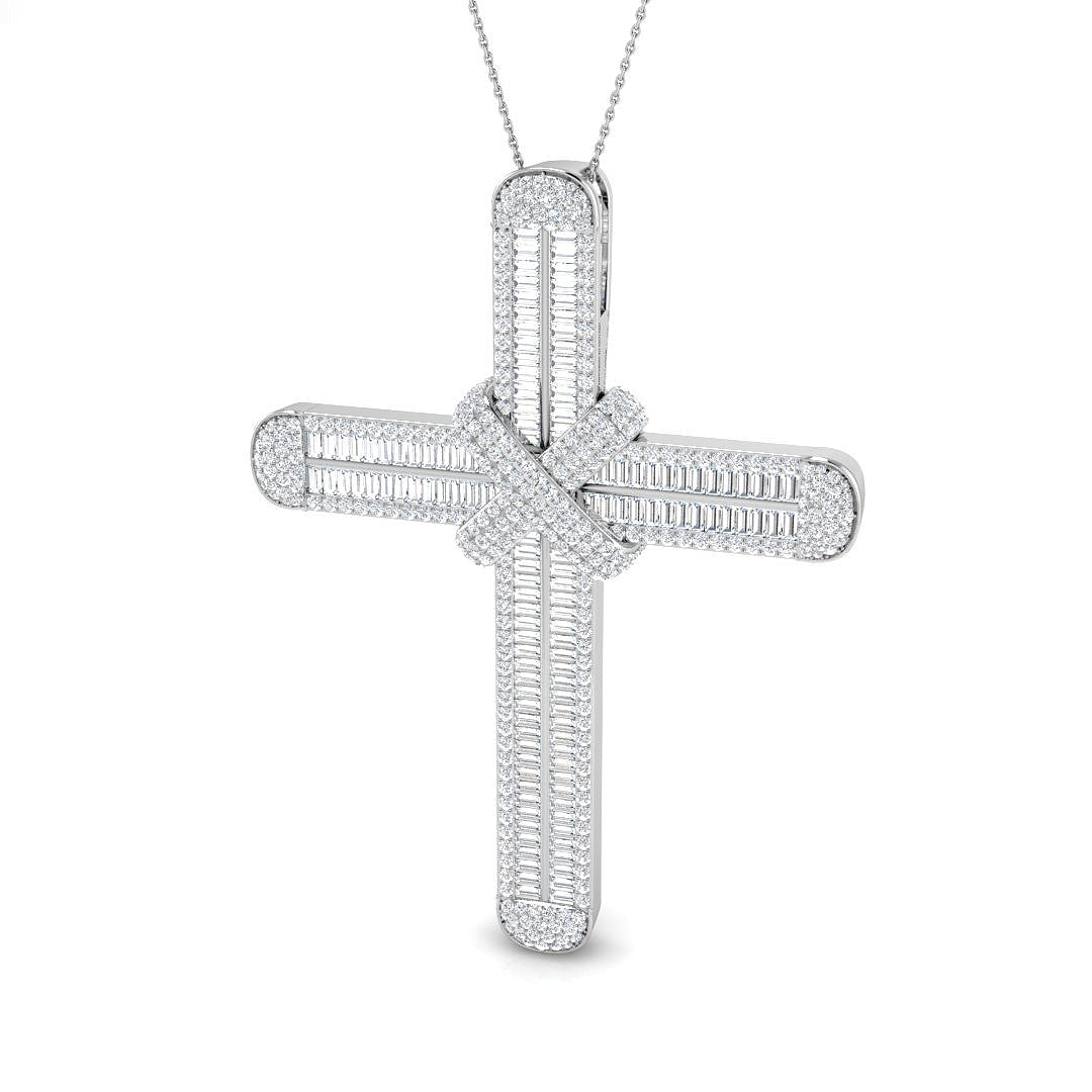 Cross Diamond Ring 6.93ct – SP5662 – 18k White Gold