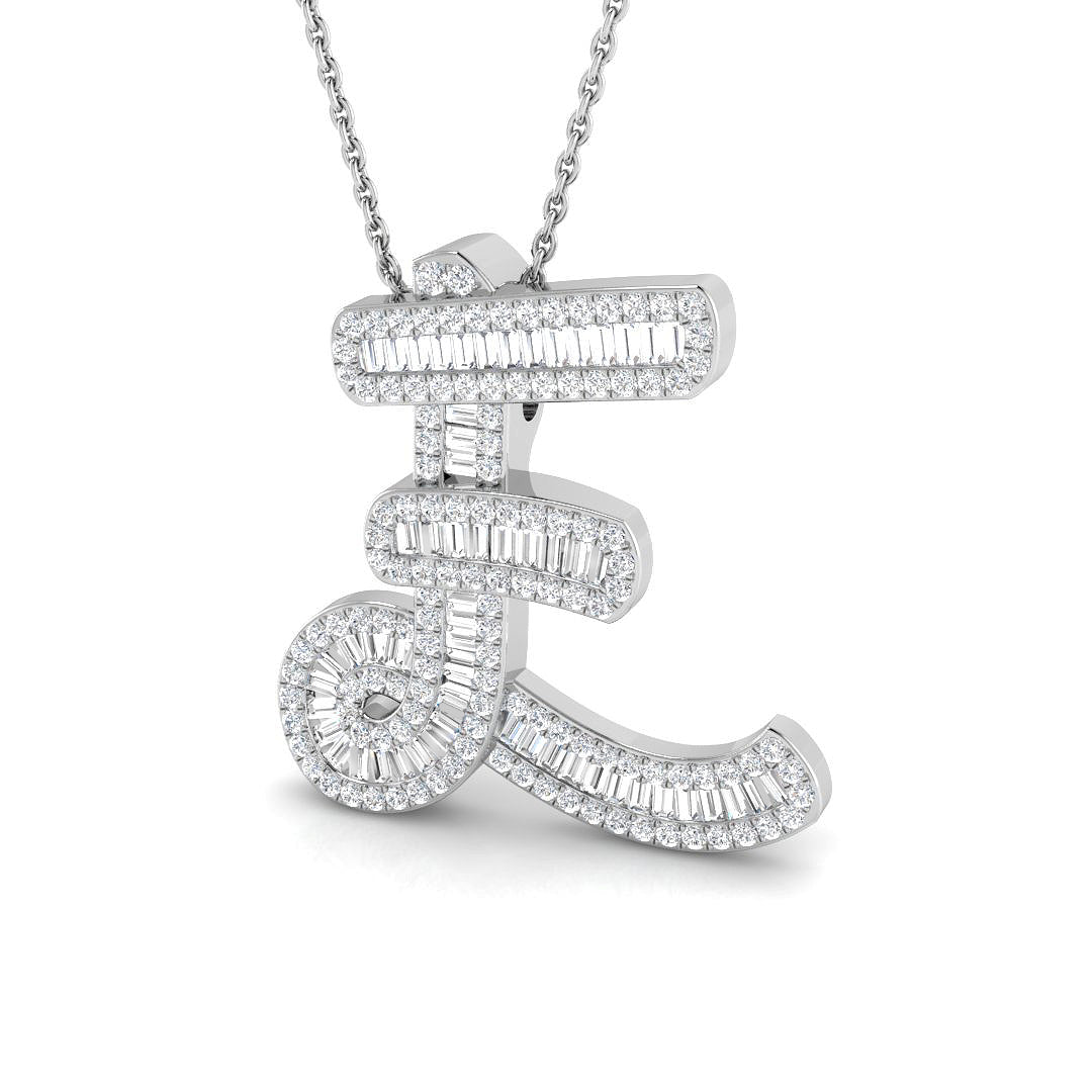 Initials Diamond Ring 0.82ct – SP5666-E – 18k White Gold