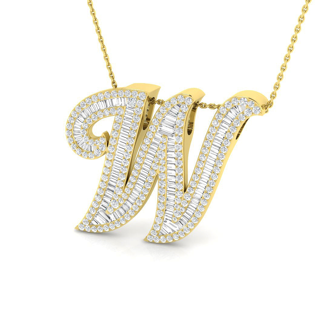 Initials Diamond Ring 2.43ct – SP5697-W – 18k Yellow Gold