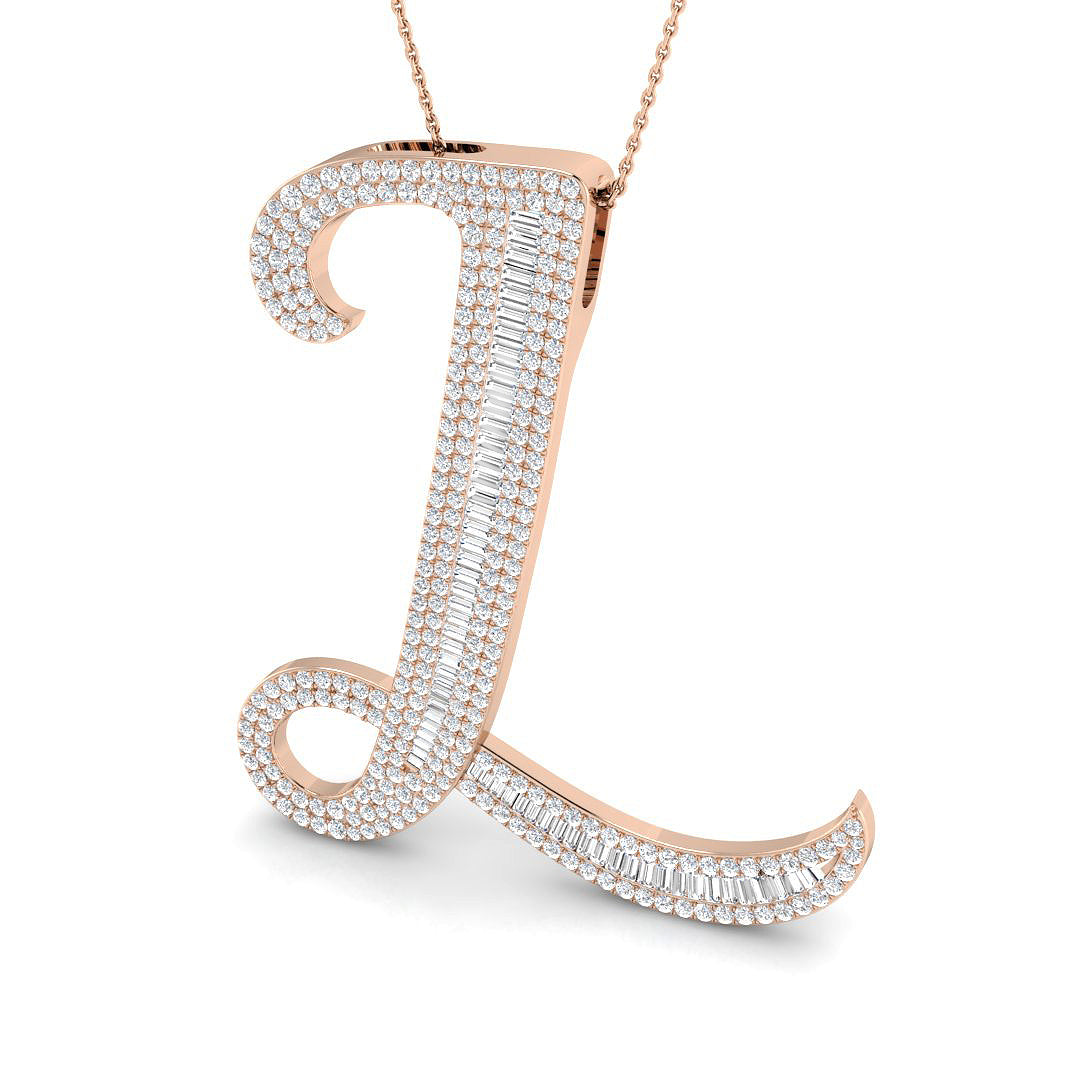 Initials Diamond Ring 3.32ct – SP5823-L – 18k Rose Gold