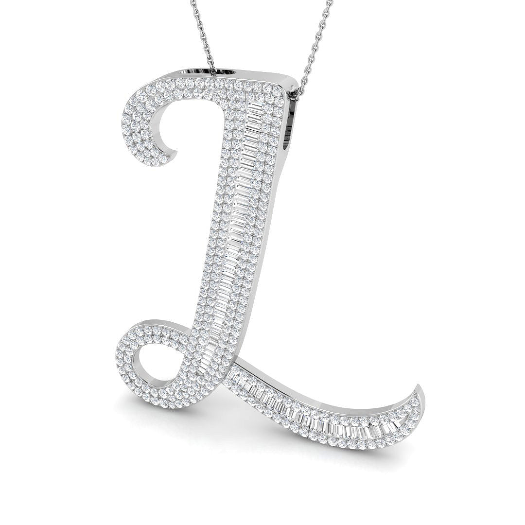 Initials Diamond Ring 3.32ct – SP5823-L – 18k White Gold