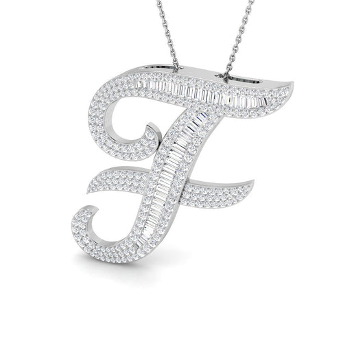 Initials Diamond Ring 2.22ct – SP5867-F – 18k White Gold