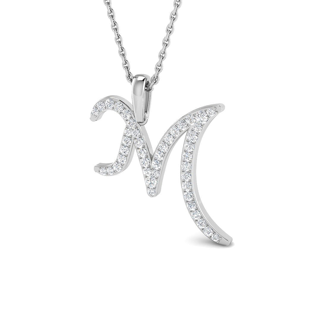 Initials Diamond Ring 0.25ct – SP5934-M – 18k White Gold