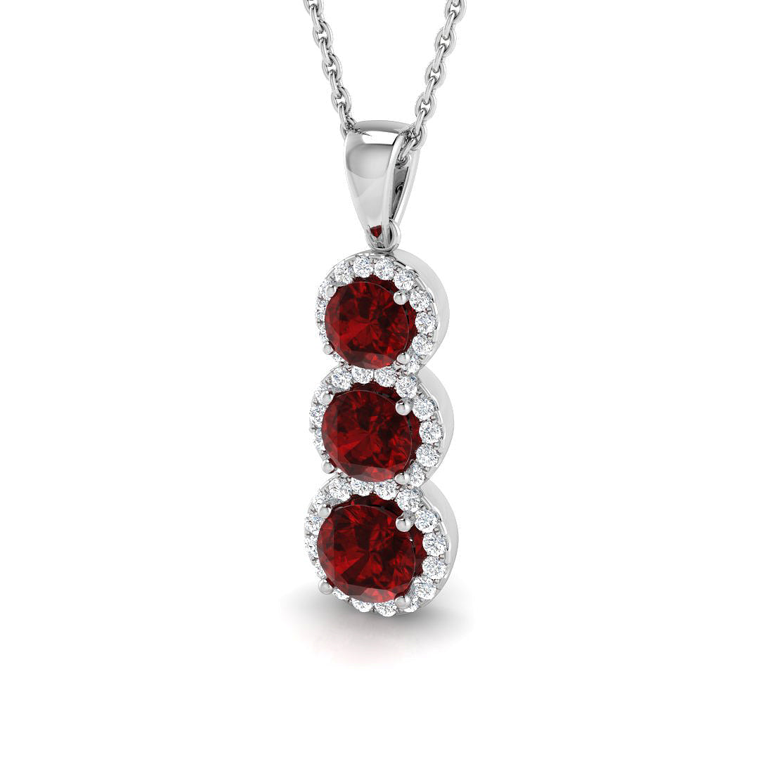 Ruby Diamond Ring 1.43ct – SP5959~RY – 18k White Gold