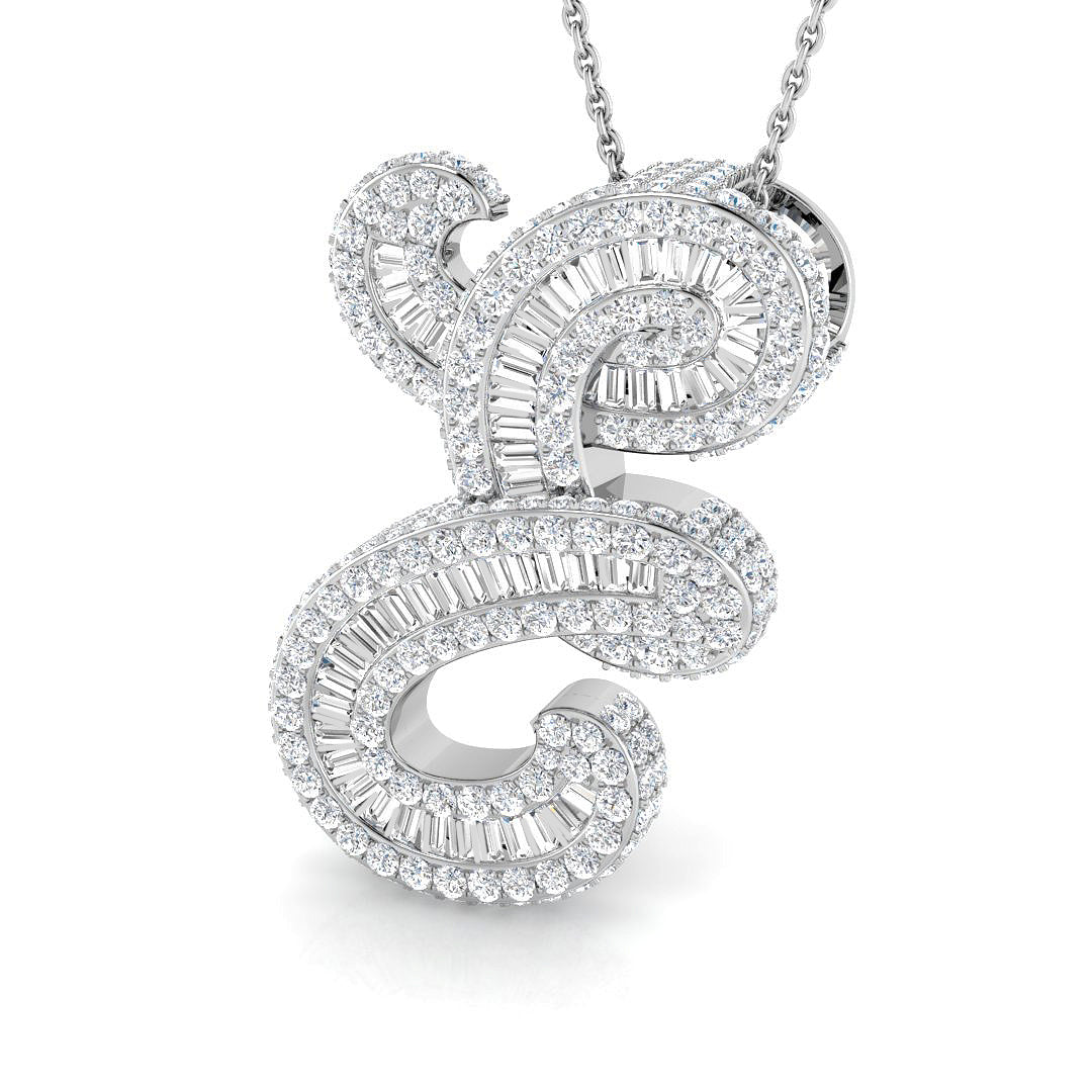 Initials Diamond Ring 2.65ct – SP6069-E – 18k White Gold