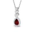 Ruby Diamond Ring 0.75ct – SP6140~RY – 18k White Gold