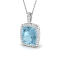 Aquamarine Diamond Ring 5.39ct – SP6442~AQ – 18k White Gold