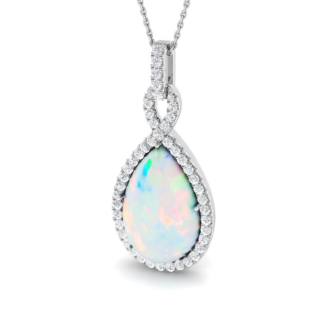 Opal Diamond Ring 9.91ct – SP6469~OP – 18k White Gold