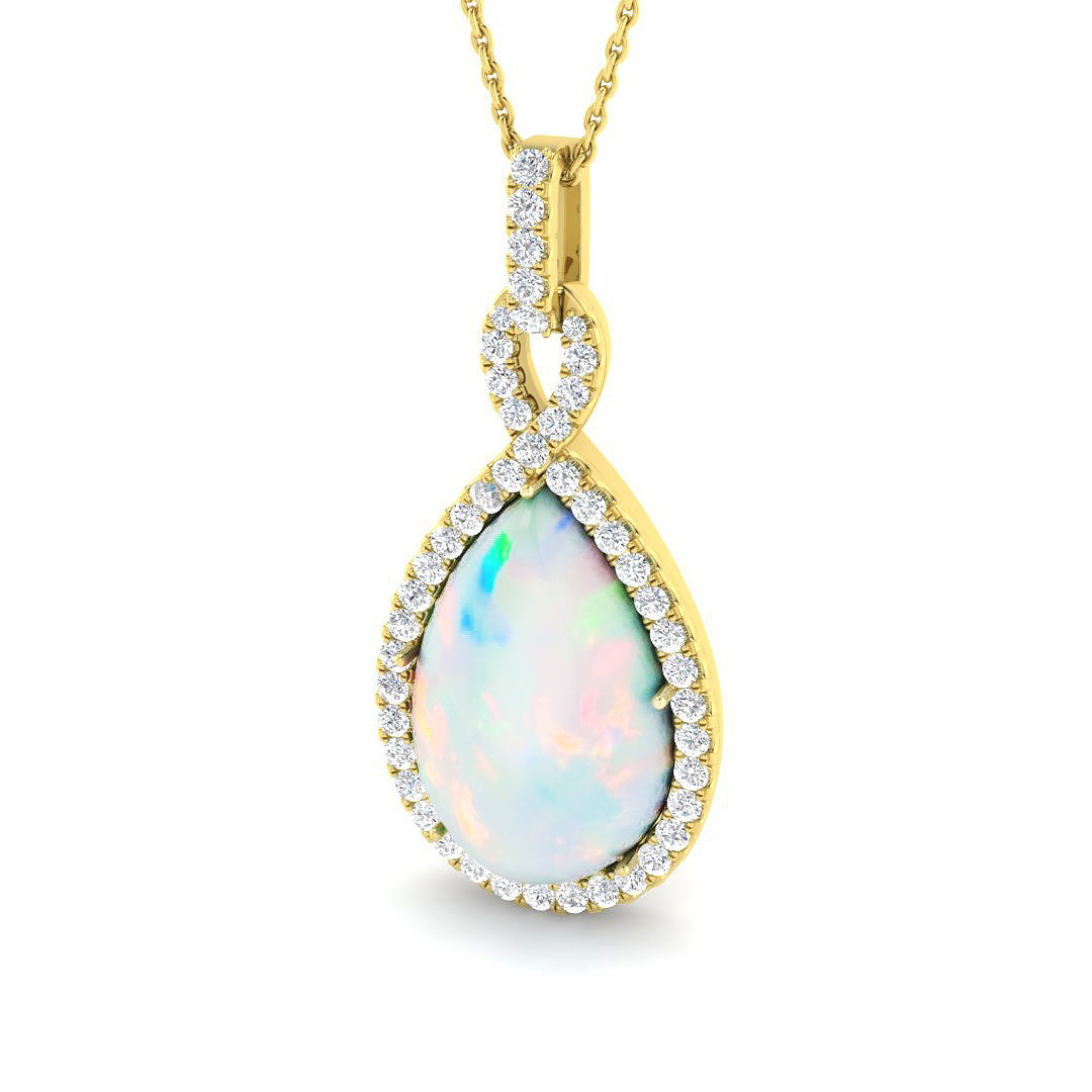 Opal Diamond Ring 9.91ct – SP6469~OP – 18k Yellow Gold