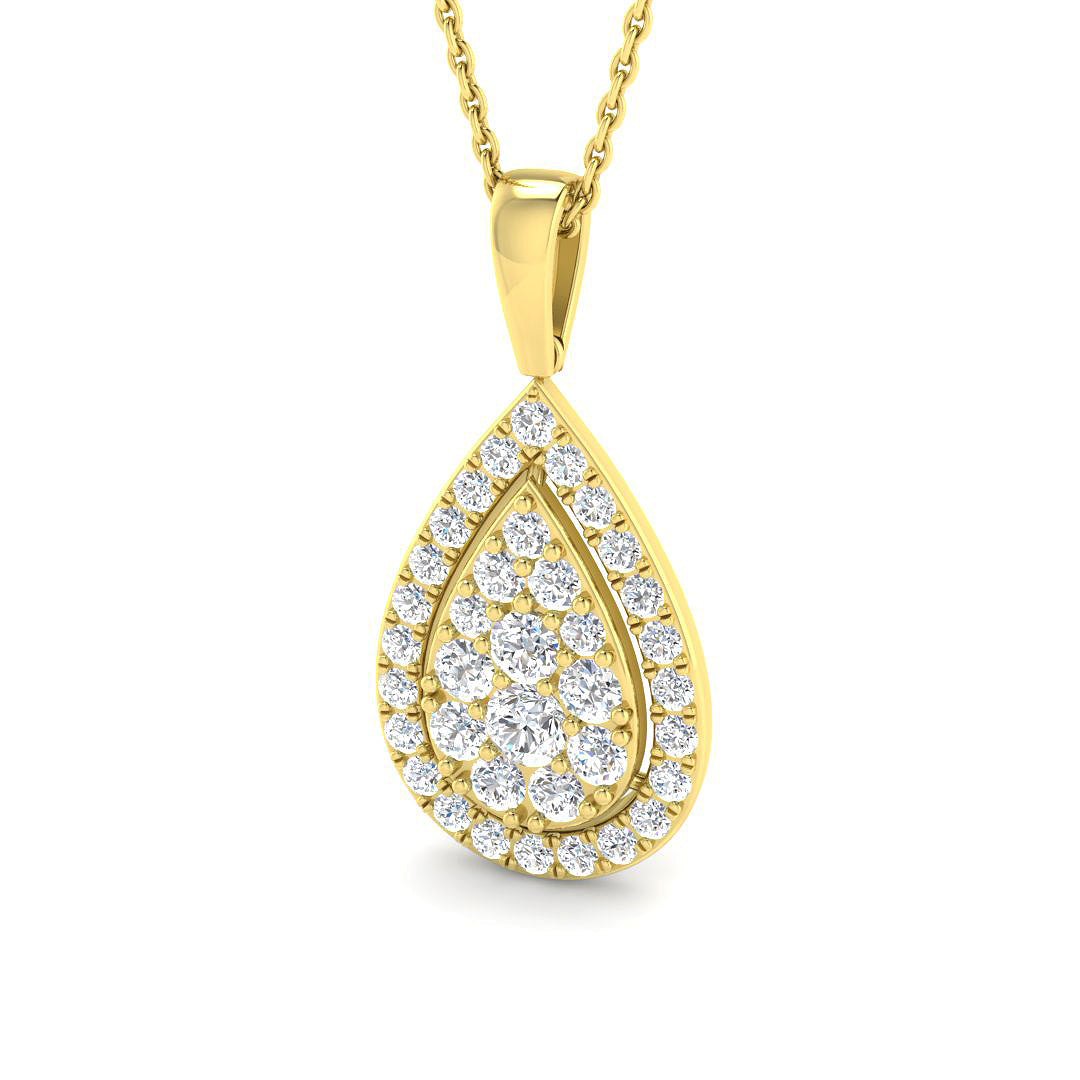 Cluster Diamond Ring 0.93ct–1.04ct – SP4682 – 18k Yellow Gold