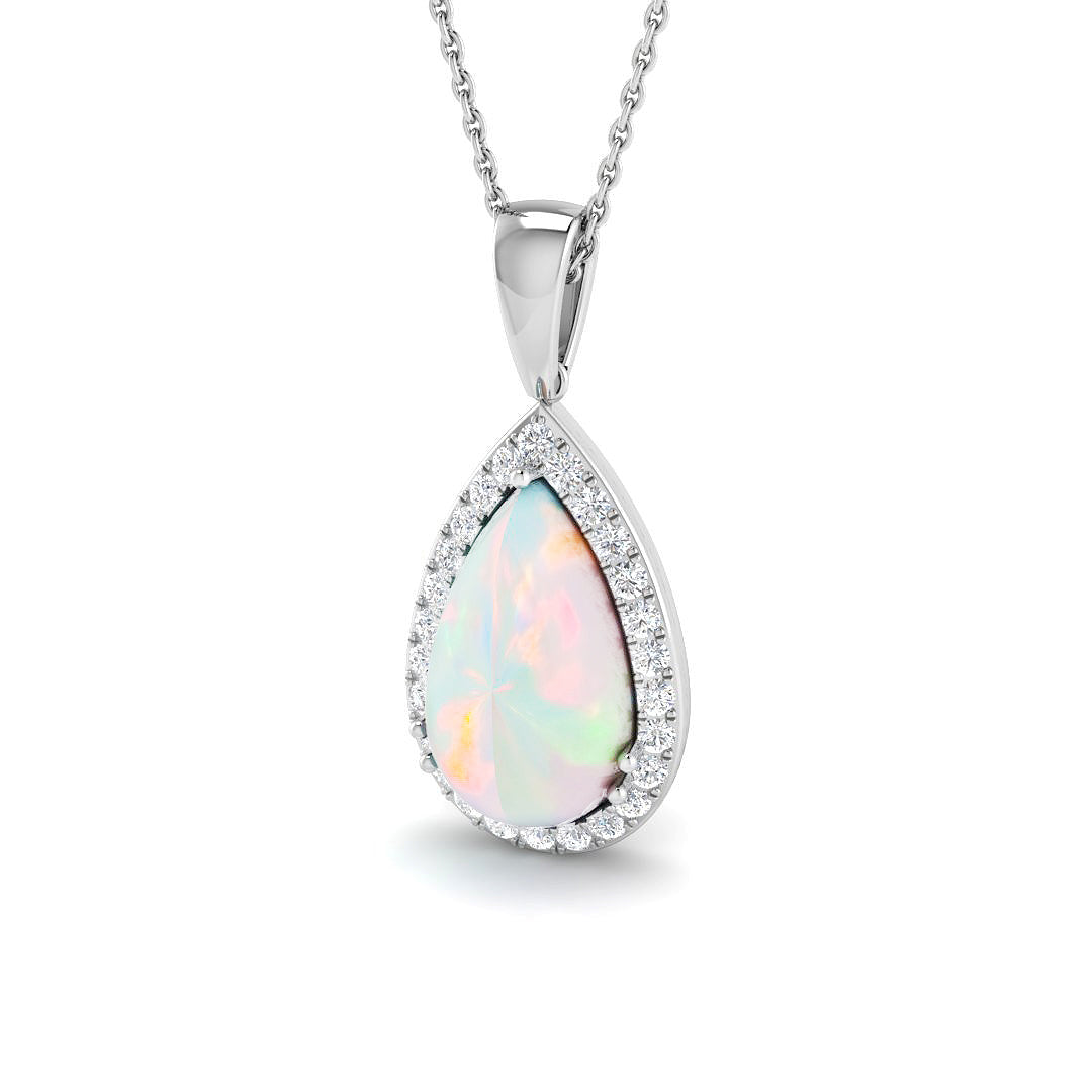 Opal Diamond Ring 2.85ct – SP6550~OP – 18k White Gold