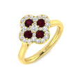 Ruby Diamond Ring 0.64ct – SR1010~RY – 18k Yellow Gold