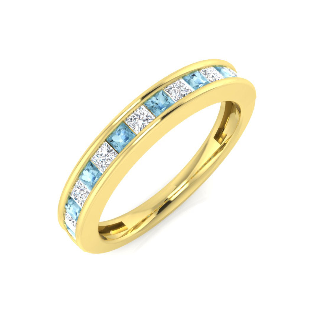 Eternity Diamond Ring 0.78ct – SR1015~AQ – 18k Yellow Gold
