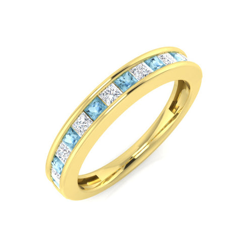 Eternity Diamond Ring 0.78ct – SR1015~AQ – 18k Yellow Gold
