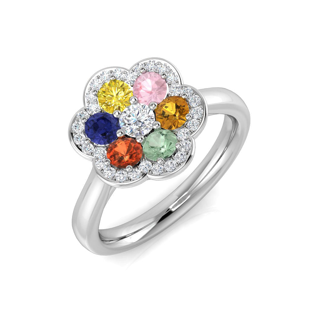 Engagement Diamond Ring 0.97ct – SR1083~MS – 18k White Gold