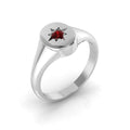 Ruby Diamond Ring 0.14ct – SR1084~RY – 18k White Gold