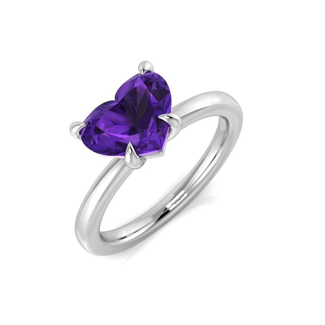 Amethyst Diamond Ring 1.59ct – SR1138~AM – 9k White Gold