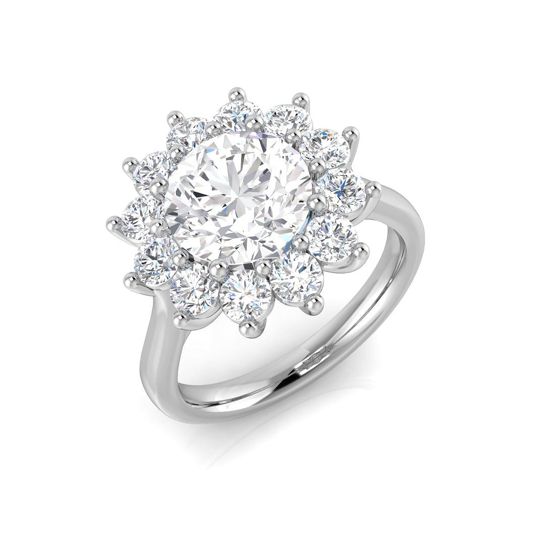 Engagement Diamond Ring 3.54ct – SR1151 – 18k White Gold