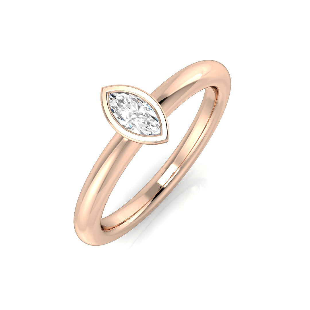 Engagement Diamond Ring 0.2ct – SR1166 – 18k Rose Gold