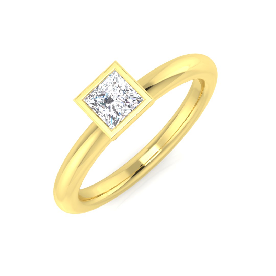 Engagement Diamond Ring 0.37ct – SR1170 – 18k Yellow Gold