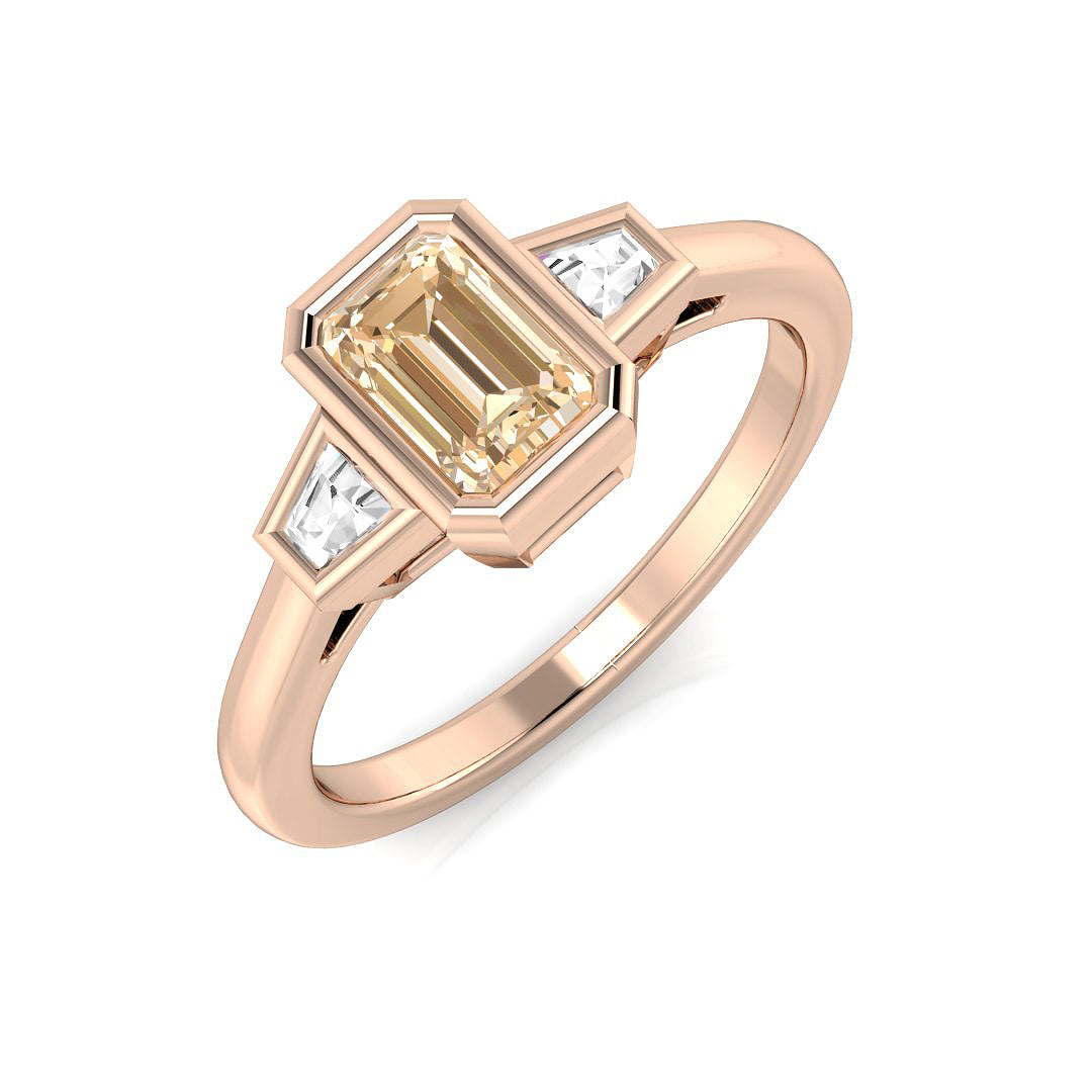Morganite Diamond Ring 0.76ct – SR1175~MG – 18k Rose Gold