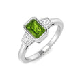 Peridot Diamond Ring 0.87ct – SR1175~PD – 18k White Gold