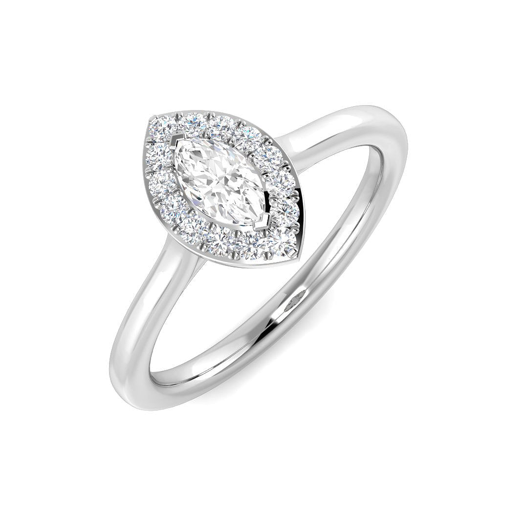 Engagement Diamond Ring 0.36ct–0.52ct – SR1270 – 18k White Gold