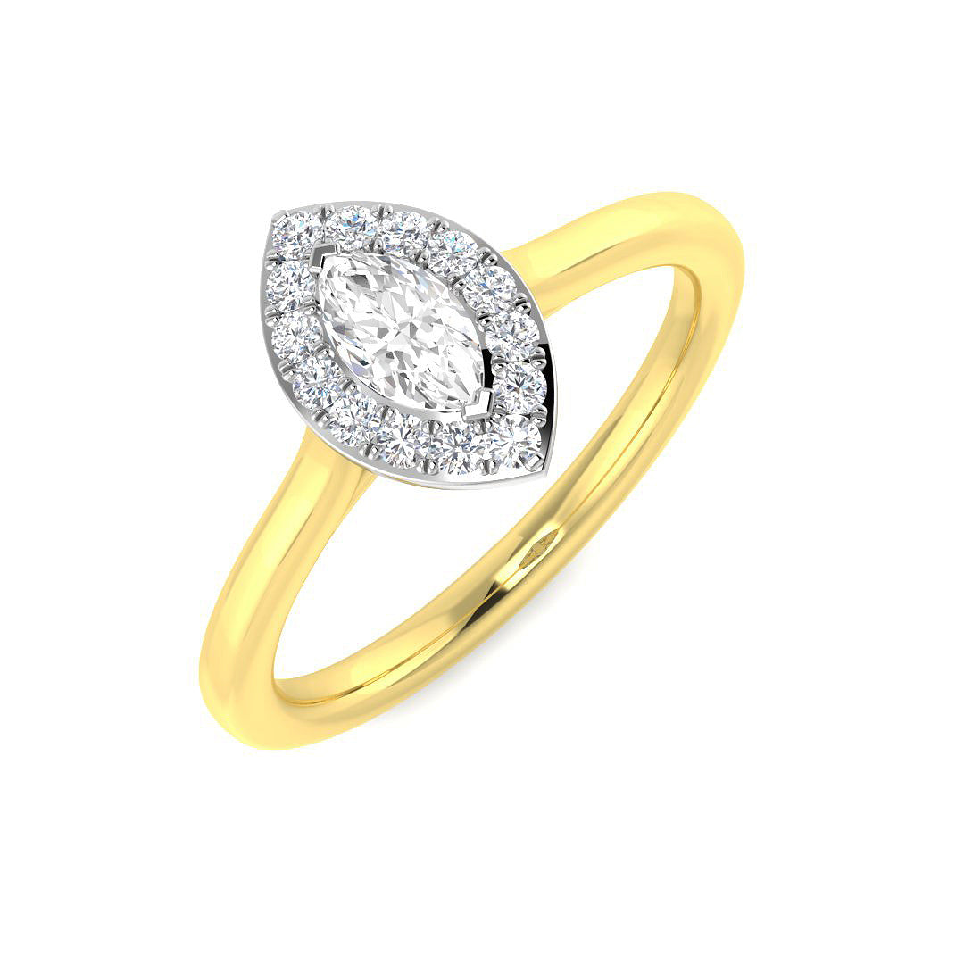 Engagement Diamond Ring 0.36ct–0.52ct – SR1270 – 18k Yellow Gold