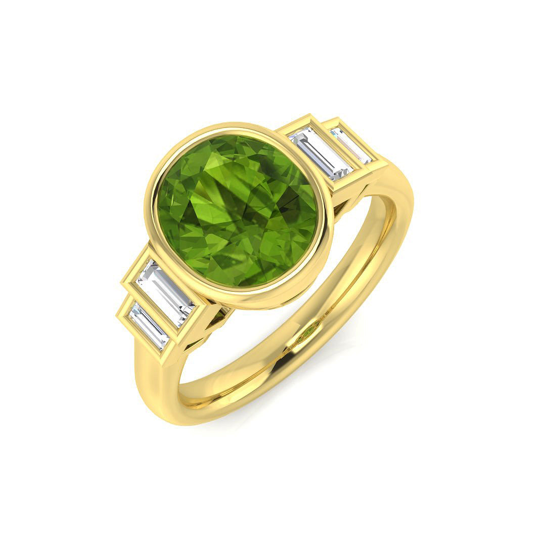 Multi Sapphire Diamond Ring 3.77ct – SR1295~MS – 18k Yellow Gold