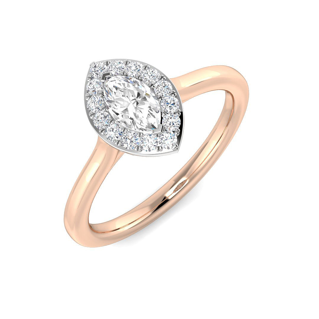Engagement Diamond Ring 0.36ct–0.52ct – SR1270 – 18k Rose Gold