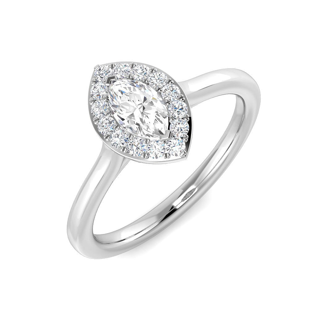 Engagement Diamond Ring 0.36ct–0.52ct – SR1270 – 18k White Gold