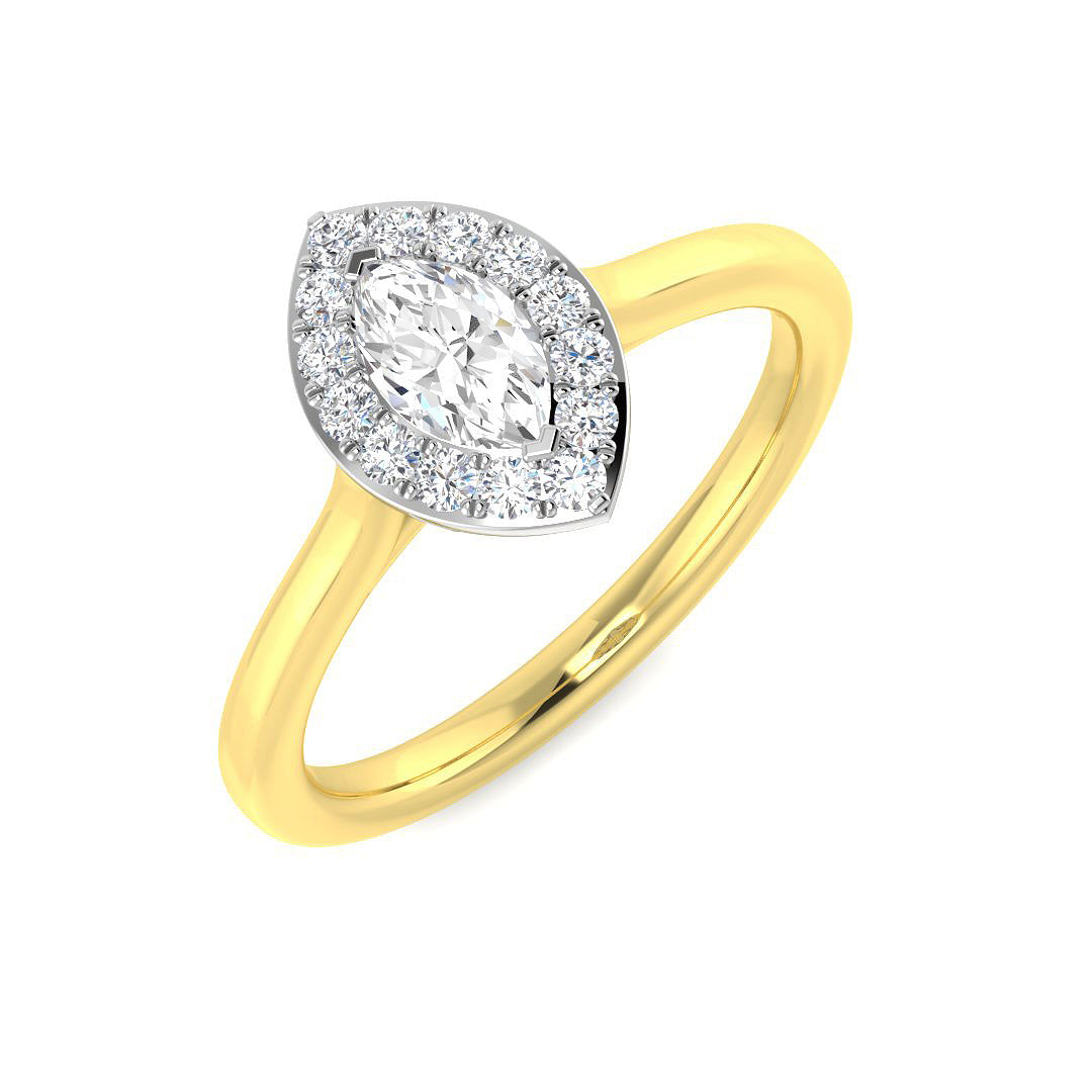 Engagement Diamond Ring 0.36ct–0.52ct – SR1270 – 18k Yellow Gold