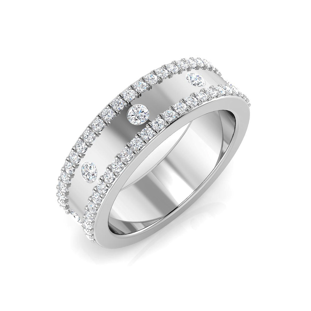 Half Eternity Diamond Ring 0.56ct–0.6ct – SR1335 – 18k White Gold