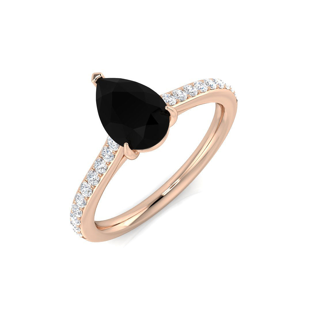 Multi Sapphire Diamond Ring 1.37ct – SR1375~MS – 18k Rose Gold