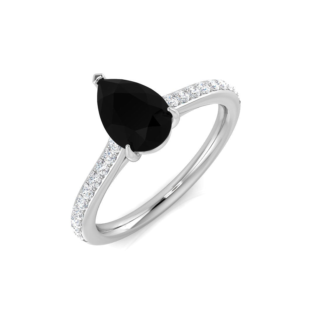 Multi Sapphire Diamond Ring 1.37ct – SR1375~MS – 18k White Gold