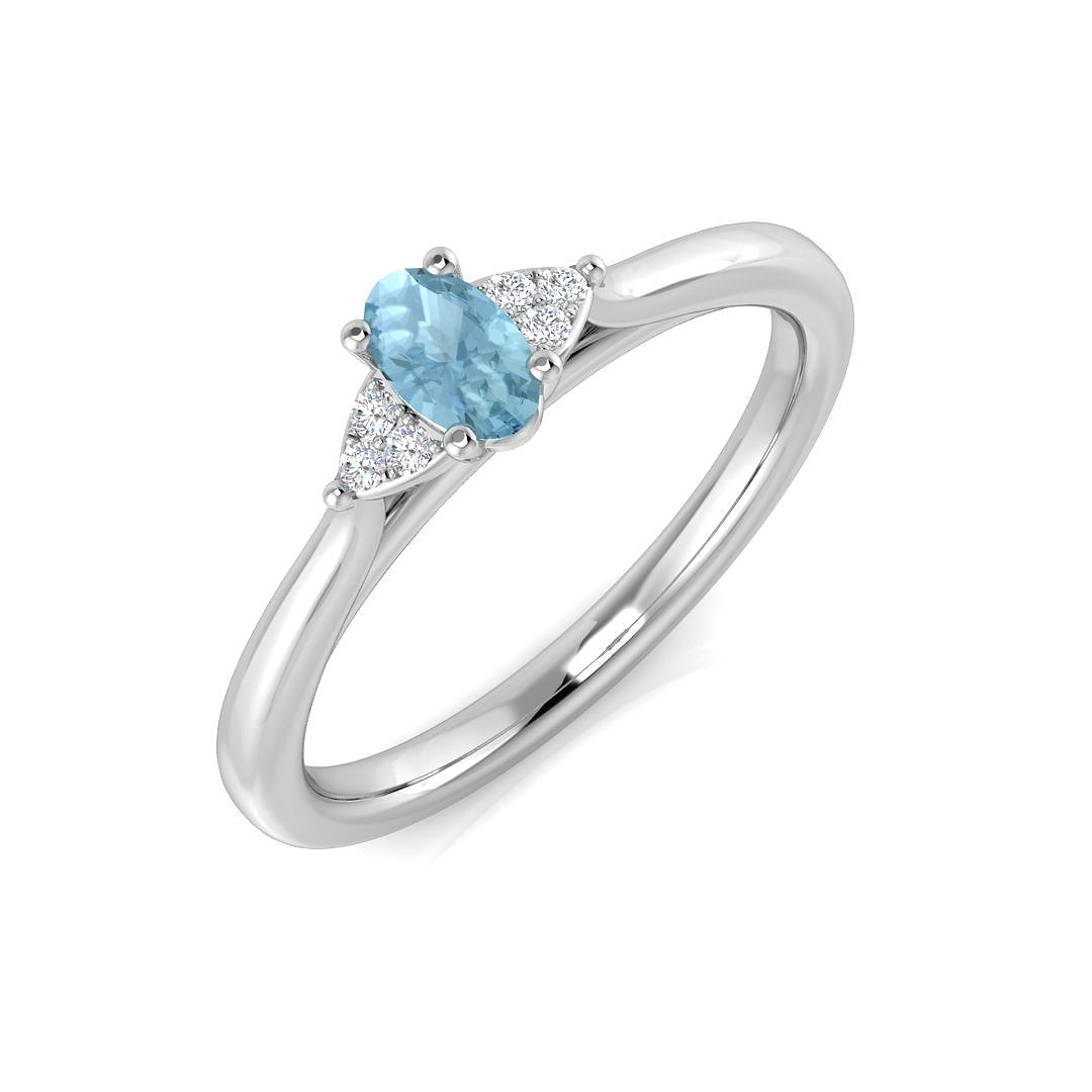 7 Stone Diamond Ring 0.26ct – SR1377~AQ – 18k White Gold