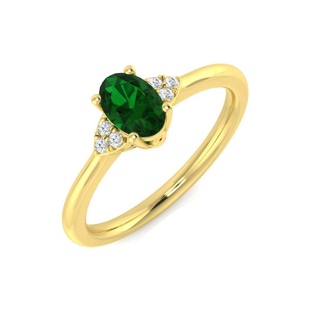 7 Stone Diamond Ring 0.37ct – SR1378~EM – 18k Yellow Gold