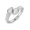 Two Stone Diamond Ring 0.74ct – SR1403 – 18k White Gold