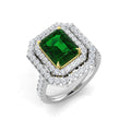 Emerald Diamond Ring 3.38ct – SR1469~EM – 18k White Gold