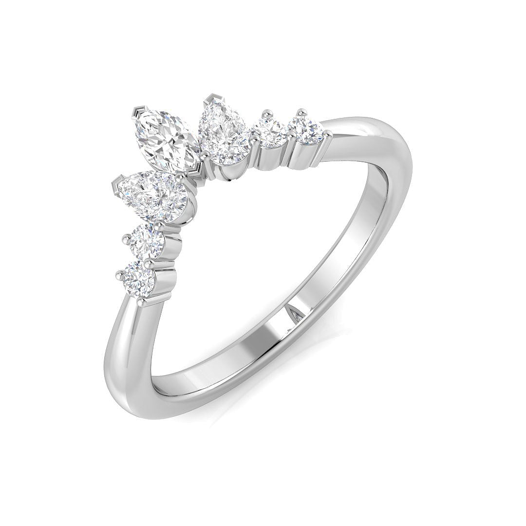 Wishbone Diamond Ring 0.43ct – SR1500 – 18k White Gold