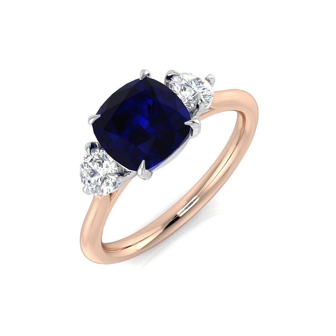 Three Stone Diamond Ring 2.33ct – SR1513~BS – 18k Rose Gold