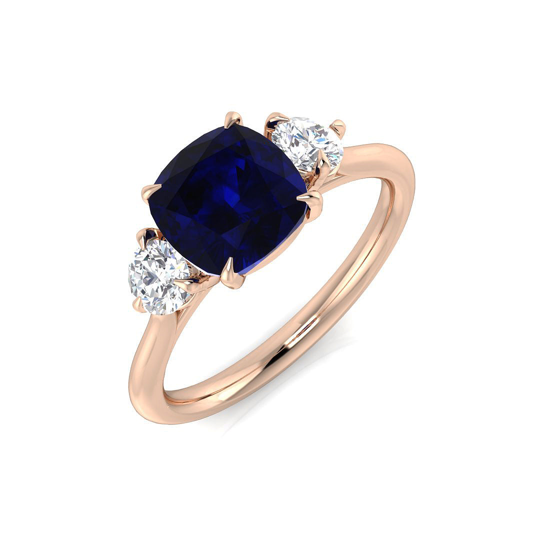 Three Stone Diamond Ring 2.33ct – SR1513~BS – 18k Rose Gold