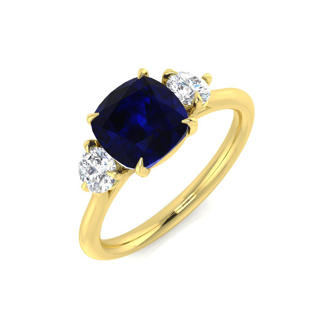 Three Stone Diamond Ring 2.33ct – SR1513~BS – 18k Yellow Gold