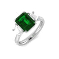 Emerald Diamond Ring 3.65ct – SR1622~EM – 18k White Gold